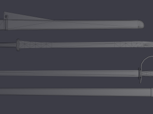 sword pack Modelo 3D