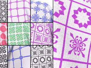 Patterned fabric-set01 CG Текстури