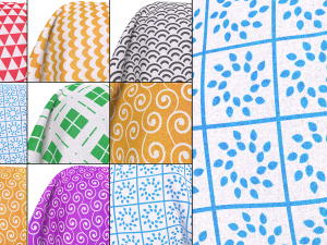 Patterned fabric-set02 Tekstur CG