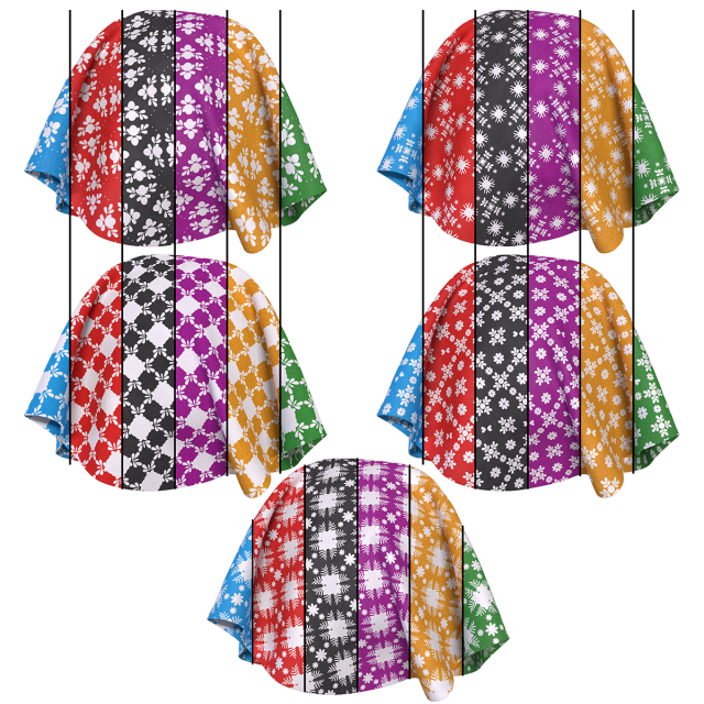 Patterned fabric-set03 CG 텍스쳐 .c4d .max .obj .3ds .fbx .stl .blend 