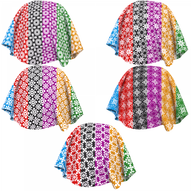 Patterned fabric-set04 CG Texturen .c4d .max .obj .3ds .fbx .stl .blend 