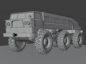 ZIL-E167 soviet monster truck Model 3D