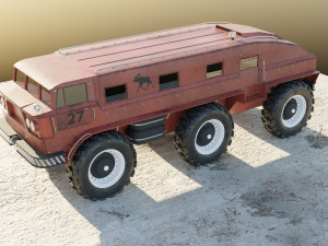 ZIL-E167 soviet monster truck Model 3D