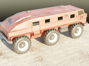 ZIL-E167 soviet monster truck Model 3D