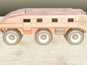 ZIL-E167 soviet monster truck Model 3D
