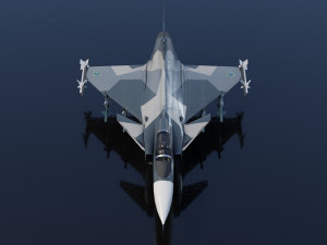 Saab JAS-39 Gripen lowpoly jet fighter Model 3D