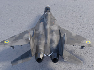 Mikoyan Gurevich MIG-29 Fulcrum Ghost of Kyiv Model 3D