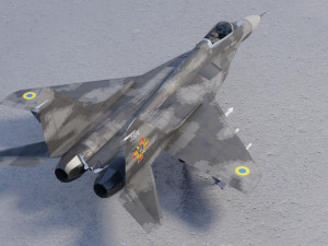 Mikoyan Gurevich MIG-29 Fulcrum Ghost of Kyiv Model 3D