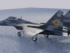 Mikoyan Gurevich MIG-29 Fulcrum Ghost of Kyiv Model 3D
