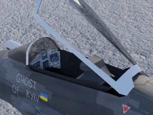 Mikoyan Gurevich MIG-29 Fulcrum Ghost of Kyiv 3D Model
