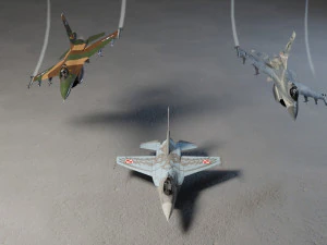 General dynamics f-16 falcon lowpoly jet fighter 3D Model