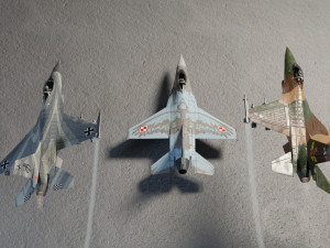 General dynamics f-16 falcon lowpoly jet fighter 3D 모델