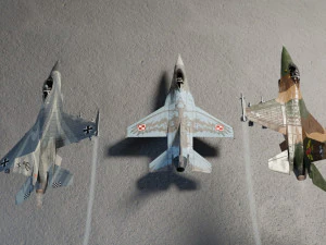 General dynamics f-16 falcon lowpoly jet fighter 3D Model