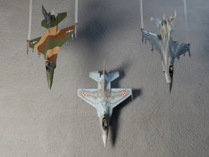 General dynamics f-16 falcon lowpoly jet fighter 3D Model