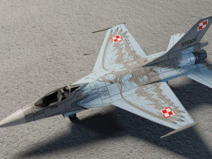 General dynamics f-16 falcon lowpoly jet fighter 3D Model