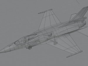 General dynamics f-16 falcon lowpoly jet fighter 3D 모델
