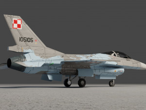 General dynamics f-16 falcon lowpoly jet fighter 3D 모델