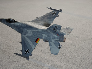 General dynamics f-16 falcon lowpoly jet fighter 3D 모델