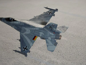 General dynamics f-16 falcon lowpoly jet fighter 3D Model