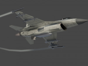 General dynamics f-16 falcon lowpoly jet fighter 3D 모델