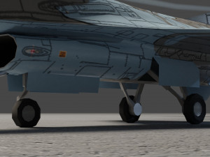 General dynamics f-16 falcon lowpoly jet fighter 3D 모델