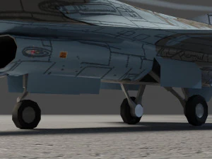 General dynamics f-16 falcon lowpoly jet fighter 3D Model