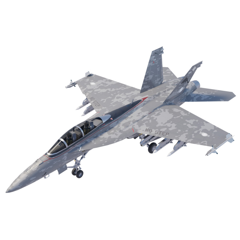 McDonnell Douglas F-A-18 Hornet 3D Модель .c4d .max .obj .3ds .fbx .stl .blend