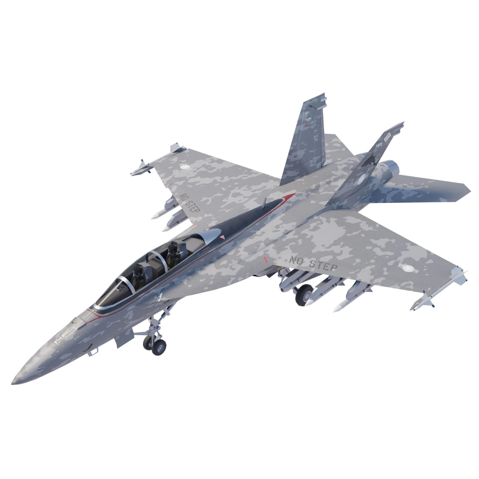 McDonnell Douglas F-A-18 Hornet 3D Model .c4d .max .obj .3ds .fbx .stl .blend 
