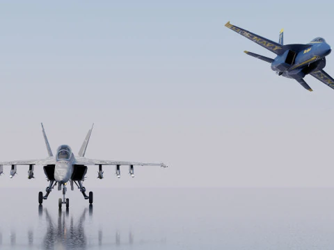 McDonnell Douglas F-A-18 Hornet 3D Model