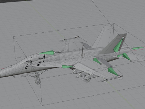 McDonnell Douglas F-A-18 Hornet 3D Модель