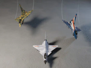 Chengdu j-10 vigorous dragon lowpoly jet fighter 3D Model