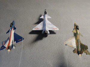 Chengdu j-10 vigorous dragon lowpoly jet fighter 3D Model