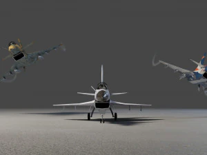 Chengdu j-10 vigorous dragon lowpoly jet fighter 3D Model