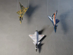 Chengdu j-10 vigorous dragon lowpoly jet fighter 3D Model