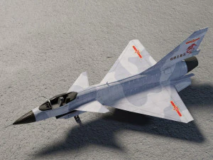 Chengdu j-10 vigorous dragon lowpoly jet fighter 3D Model