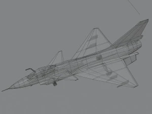 Chengdu j-10 vigorous dragon lowpoly jet fighter 3D Model