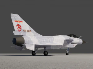 Chengdu j-10 vigorous dragon lowpoly jet fighter 3D Model