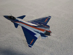 Chengdu j-10 vigorous dragon lowpoly jet fighter 3D Model