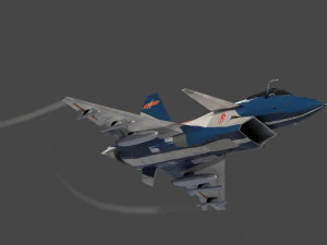 Chengdu j-10 vigorous dragon lowpoly jet fighter 3D Model