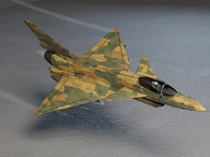 Chengdu j-10 vigorous dragon lowpoly jet fighter 3D Model