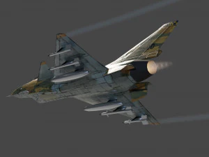 Chengdu j-10 vigorous dragon lowpoly jet fighter 3D Model