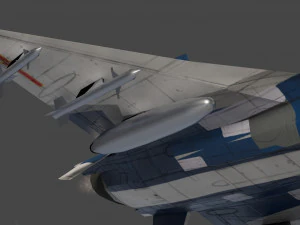 Chengdu j-10 vigorous dragon lowpoly jet fighter 3D Model