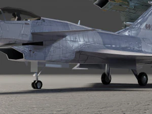 Chengdu j-10 vigorous dragon lowpoly jet fighter 3D Model