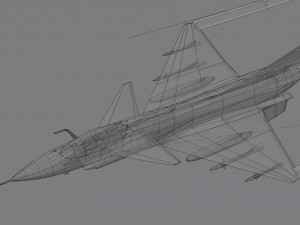 Chengdu j-10 vigorous dragon lowpoly jet fighter 3D 模型