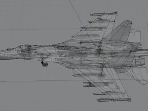 Flanker del Sukhoi SU-27 Modello 3D
