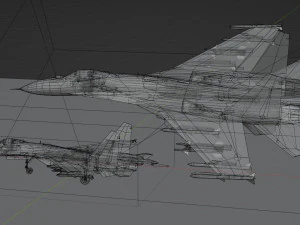 Flanker del Sukhoi SU-27 Modello 3D