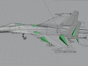 Flanker del Sukhoi SU-27 Modello 3D