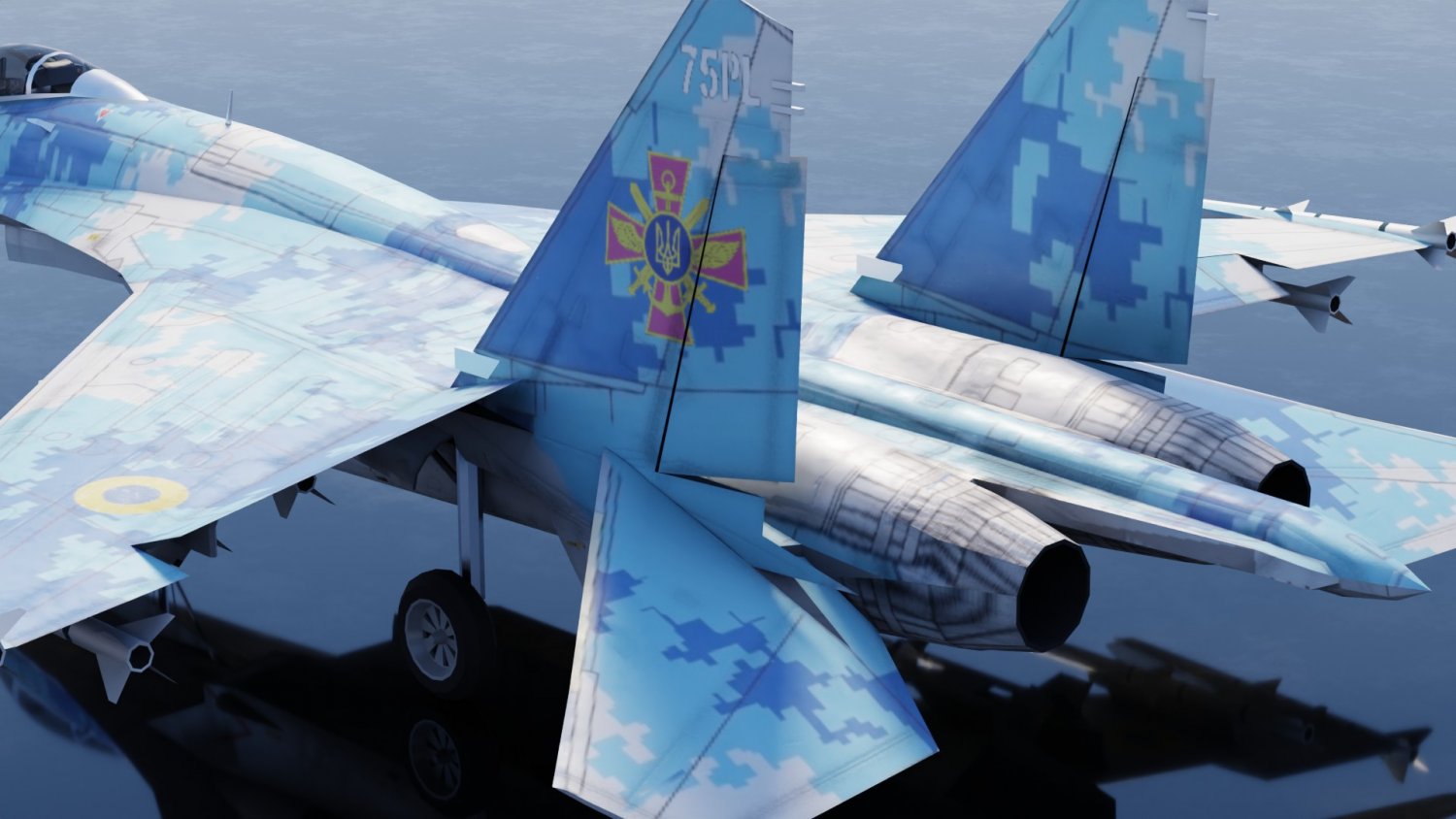 sukhoi su-27 flanker 3D Model in Fighter 3DExport