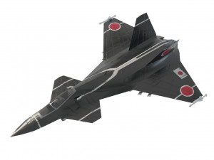 Skunk F-33 Lancer lowpoly concept jet fighter 3D Model