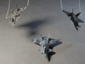 Skunk F-33 Lancer lowpoly concept jet fighter 3D Model